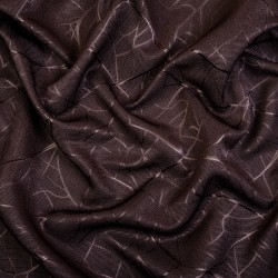 Ткань Блэкаут для штор &quot;Ледовое тиснение цвет Темно-Коричневый&quot; (на отрез)  в Краснодаре