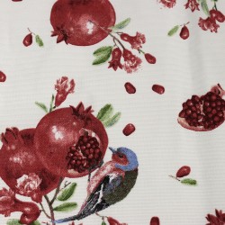 Интерьерная ткань Дак (DUCK), принт &quot;Гранат с птицей&quot; (на отрез)  в Краснодаре