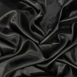 Ткань Атлас-сатин, цвет Черный (на отрез)  в Краснодаре