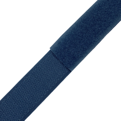 Контактная лента 25мм цвет Синий (велькро-липучка, на отрез)  в Краснодаре