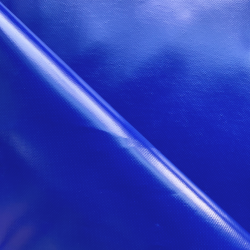 Ткань ПВХ 450 гр/м2, Синий (Ширина 160см), на отрез  в Краснодаре